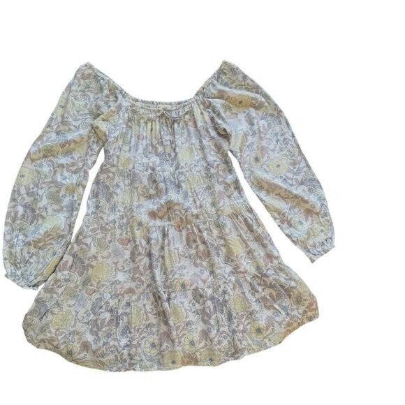 Roller Rabbit Women’s Pastel Floral Tiered Long Sleeve Dress Size XS Cottagecore - Picture 8 of 16